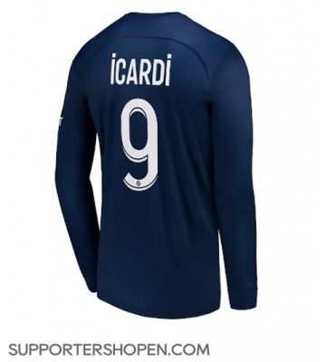Paris Saint-Germain Mauro Icardi #9 Hemma Matchtröja 2022-23 Långärmad